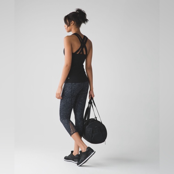 Lululemon Compassion Tank in black Strappy Athletic work out tank built in bra - Picture 12 of 15